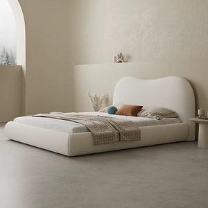 Tempat Tidur <span class=keywords><strong>Platform</strong></span> Kayu Solid Putih Mewah Gaya Nordik Modern Ukuran Queen Tempat Tidur Sederhana dan Nyaman dengan Garansi 3 Tahun untuk Penggunaan di Rumah atau Hotel - Product Image 3