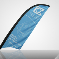 Promotion : Bannières publicitaires extérieures personnalisées, type Bali Bow Sail, Swooper, Teardrop, Feather Flag, drapeaux de plage en polyester