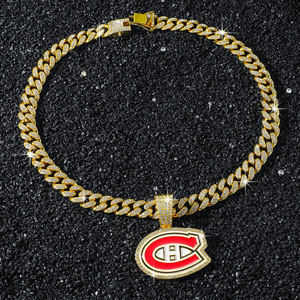 Collier à chaîne des Canadiens de Montréal en gros, charme, collier cubain en glace pour pendentif d'équipe <span class=keywords><strong>NFL</strong></span> MLB NHL personnalisé, <span class=keywords><strong>meilleur</strong></span> cadeau pour les fans - Product Image 2
