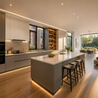Armoires Modulaires Gris Clair Sur Mesure, Tiroirs de Rangement Intelligents, Conception Directe d'Usine pour Toute la Maison