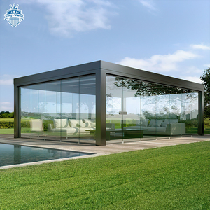 Conception de fabricant personnalisé <span class=keywords><strong>pas</strong></span> <span class=keywords><strong>cher</strong></span> bricolage couverture de Patio motorisée en aluminium perchoir autoportant ombre Pergola jardin gazébo - Product Image 3