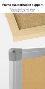 Bacheca per bacheca in legno con struttura in legno con struttura in legno che Pinning la superficie del foglio di sughero - Product Image 3