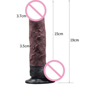 FAAK Dildo Pequeño de Silicona de 3.5 cm de Diámetro con Ventosa, Colores Rosa, Dorado y Negro, Dildo Realista, Tapón Anal, Juguetes Sexuales - Product Image 5