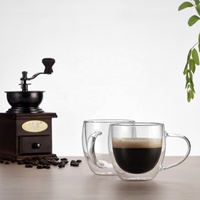 Ensemble de 2 verres de 8 oz, 12 oz et 15 oz en verre borosilicate à double paroi pour le thé ou le café