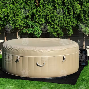 Baignoire <span class=keywords><strong>gonflable</strong></span> en PVC de qualité supérieure, design moderne, <span class=keywords><strong>spa</strong></span> de bain à remous extérieur pour 6 personnes avec fonction de massage par jets - Product Image 4