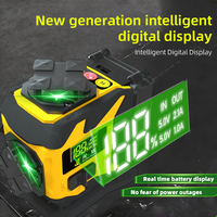 Niveau laser vert Guangchen 16 lignes avec 2 batteries au lithium rechargeables, auto-nivelant électronique