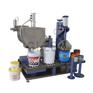 桶式旋盖灌装机用于18L灌装化学树脂/油漆/丙烯酸/胶水