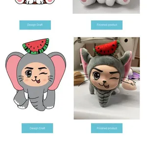 Portachiavi Personalizzati della Custom Stuffed Toy Company, Bambole di Peluche Super Morbide su Misura, Mascotte in Cotone PP Ricamate con il Logo dell'Azienda - Product Image 3
