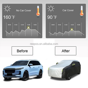 Funda para Coche Plegable Transpirable de Varias Capas, Protección Contra Lluvia y Granizo, Fundas para Coche con Protección UV, Impermeables y Resistentes al Viento para Exteriores - Product Image 3
