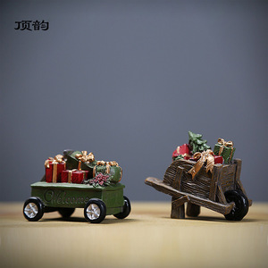 Christmas Resin Figurines Miniature Decorations Santa Snowman Penguin Bear Home Indoor Ornament Living Room Craft Gift - Product Image 4