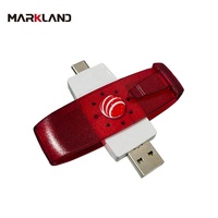 Lecteur de carte à puce sans contact MCR3701 avec connecteurs USB Type A et Type C compatibles avec IDENTIV UTrust 3700 F