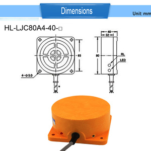 LJC80A4-40-Z/AY LJC80A4-40-J/EZ LJC80A4-40-J/DZ สวิตช์ความใกล้เคียงแบบคาปาซิทีฟ DC12-24V 40 มม. - Product Image 6