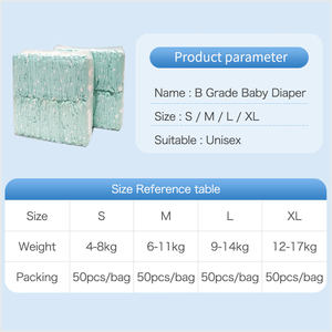 حفاضات أطفال بسعر رخيص وجودة عالية، توصيل سريع، حفاضات أطفال من الدرجة B، مخزون من الدرجة B من الشركات المصنعة في الصين، جميع المقاسات S/<span class=keywords><strong>M</strong></span>/L/XL - Product Image 5