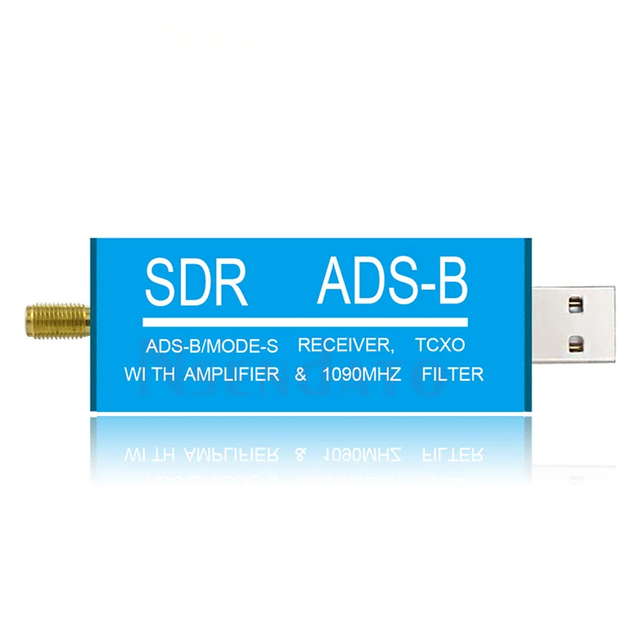 1090MHz RTL2832U ADS-B Mode-S USB SDR TV Receiver Built-in RF Amplifier Bandpass Filter Radio SDR Band TV Scanner Tuner Stick