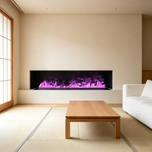 Caminetto Elettrico a Vapore da 72 Pollici, Incasso, 3D LED Smart, Senza Canna Fumaria, Lineare, Ingrosso OEM/ODM per Interni Hotel Casa - Product Image 1