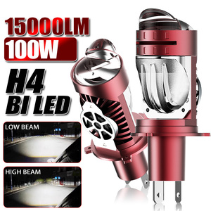 Mini H4 100W Super brillante proyector Led faro lente nuevo coche Bi Led lente 6500K H4 bombilla Led - Product Image 3