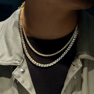 Testeur de diamant Collier de chaîne de tennis glacé Pass Silver 2mm-6.5mm VVS Moissanite 3mm-5mm Tailles disponibles - Product Image 6