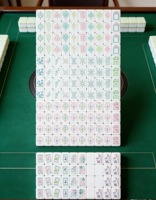 Mahjong américain moderne en acrylique de haute qualité, écologique, avec sac de rangement, pour 4 joueurs, fabriqué avec des procédures équitables, idéal pour les soirées poker.