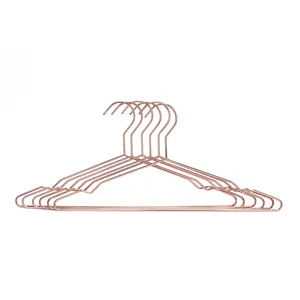 Anti pas dayanıklı elbise askısı toptan çelik tel askı çamaşır için metal elbise askıları
