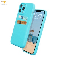 Étuis de téléphone portable en TPU souple pour iPhone 14 13 12 Pro Max plusieurs couleurs porte-carte de crédit fente poche modèle XR