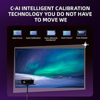 Projecteur Jour et Nuit 4k 1850ANSI 1080p Projecteur de Jeux 4k avec Wifi Home Cinéma Beamer Full HD