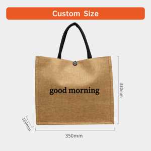 Sac fourre-tout en toile imperméable écologique de haute qualité avec poignée en corde, design imprimé personnalisé, réutilisable et en gros - Product Image 4