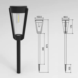 Lampe solaire encastrable au sol, étanche IP64, 800mAh, COB, rétro, avec logo personnalisé, pour l'éclairage paysager de jardin et de cour - Product Image 4
