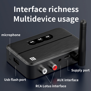 NFC Bluetooth 5.4 penerima <span class=keywords><strong>Audio</strong></span> sistem Stereo untuk Speaker Power Amplifier mendukung USB Flash Drive RCA 3.5MM Aux <span class=keywords><strong>Output</strong></span> - Product Image 3