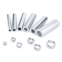 Entretoises rondes en aluminium M4 de haute qualité, rondelles plates, bagues d'étanchéité, manchons d'entretoise, entretoises non filetées, longueur 3mm-40mm
