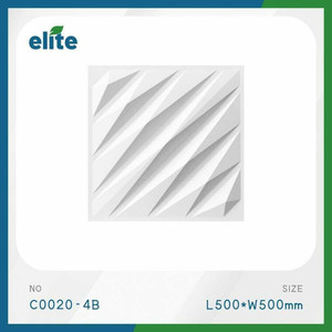 Paneles de pared decorativos de PVC 3D geométricos modernos L500xW500mm impermeable clásico para Interior para pasillo doméstico-proveedor a granel - Product Image 1
