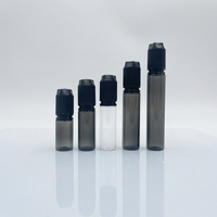Nouvelles Bouteilles Compte-gouttes V3 en Plastique PET Transparent Noir Personnalisables de 10ml, 15ml, 20ml, 30ml pour Huiles Essentielles et Jus Liquides