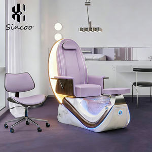 Sillón de Pedicura y Manicura de Lujo con Colores Personalizables, Bomba de Drenaje, Lavabo de Cerámica Eléctrico, Silla de Masaje para Spa de Pies - Product Image 1