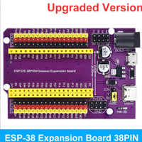 Carte de développement de microcontrôleur ESP-WROOM-32 (ESP32) avec module d'extension GPIO 1 en 2 pour version étroite 38 broches