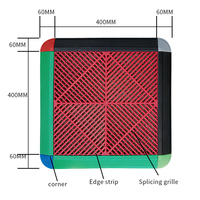 Dalles de sol de garage antidérapantes en PP emboîtables 400*400*18mm / Tapis de sol emboîtables en plastique amovibles pour lavage de voitures