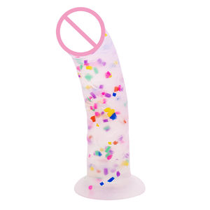 Dildo vibrant en silicone souple, style américain, avec ventouse transparente, pour femmes - Product Image 3
