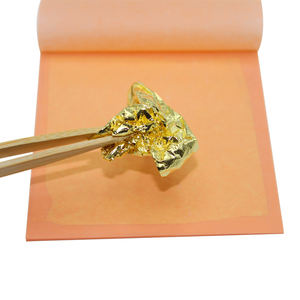 Hojas <span class=keywords><strong>de</strong></span> hojas <span class=keywords><strong>de</strong></span> <span class=keywords><strong>oro</strong></span> <span class=keywords><strong>de</strong></span> <span class=keywords><strong>22K</strong></span> para marco muebles dorados decorar icono dorado 25 uds/Libro 8*8CM lámina <span class=keywords><strong>de</strong></span> <span class=keywords><strong>oro</strong></span> - Product Image 2