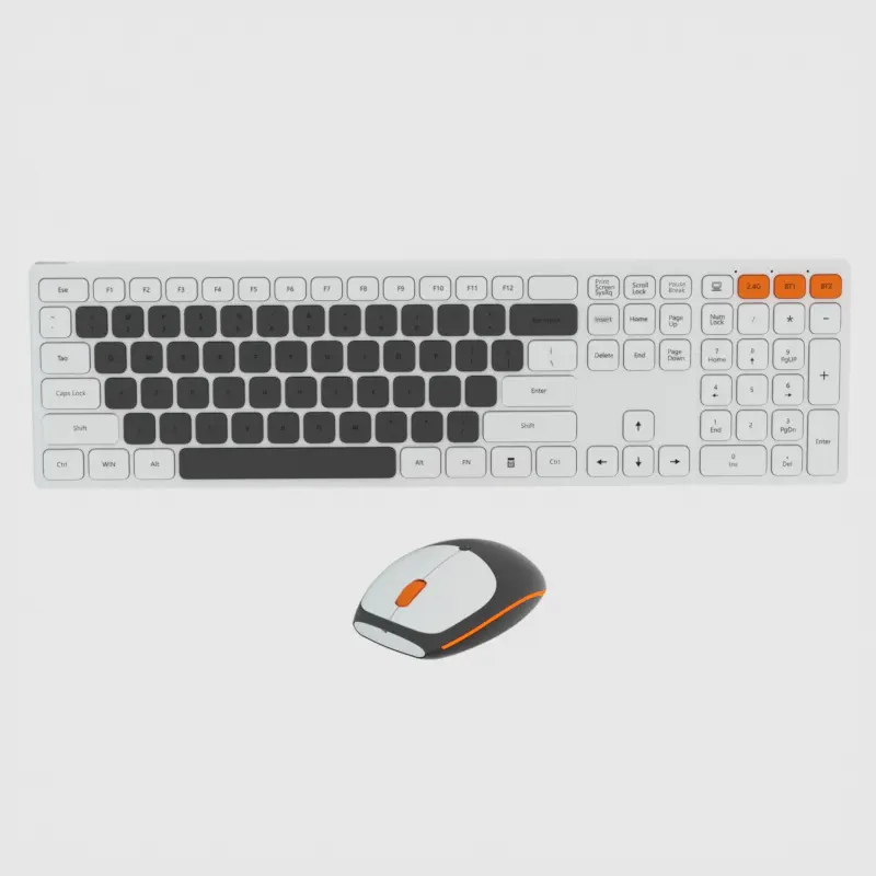 Ergonomic Keyboard Computer wireless keyboard mouse combo 3 Level DPI Adjustable Office Mouse Wireless Keyboard Mouse