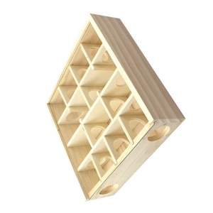 Golden Bear House Hamster <span class=keywords><strong>Cottage</strong></span> Tunnel Labyrinthe Safe Wood Pet House avec boîte d'alimentation et cachette pour petits animaux - Product Image 2