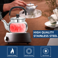 Bouilloire à eau chaude en gros pour le Moyen-Orient, pot à eau en métal, bouilloire à thé martelée, théière en acier inoxydable