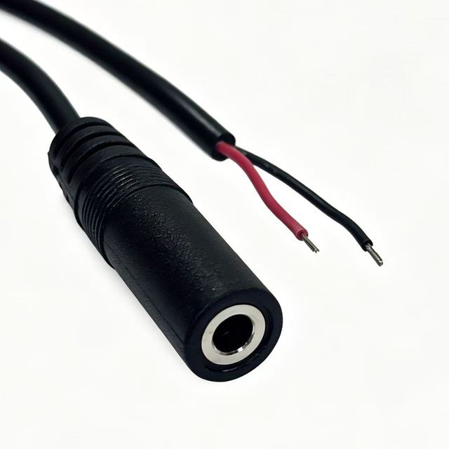 3.5mm Stereo 2P Female Connector Audio Extension Connecting Cable for Headphone Speaker Amplifier 50cm 26AWG