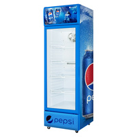 Réfrigérateur commercial à porte simple verticale en verre, vitrine Coca-Cola, congélateur pour boissons, réfrigérateur