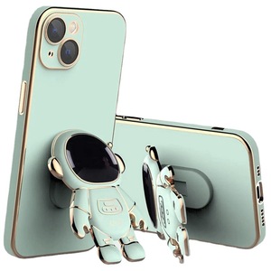 เคสโทรศัพท์มือถือนักบินอวกาศ3D น่ารักน่ารักสุดหรูสำหรับ iPhone 11 12 13 14 15 PRO MAX ชุบทองด้านข้างพร้อมที่จับ - Product Image 4
