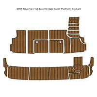 Tapis de sol en mousse EVA pour pont de bateau, plateforme de natation et cockpit, style SeaDek MarineMat Gatorstep, auto-adhésif, pour Silverton 410 Sport 2004