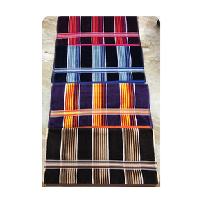 Comfort Focused Striped Terry <b>Towels</b> Crafted With 100% Cotton And Recycled Yarn For Skin Friendly Drying - Product Image 5