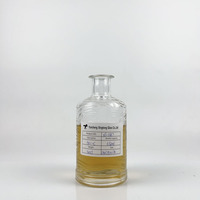 Prix usine clair vide ondulations de l'eau gravure Brandy Vodka Gin bouteille en verre avec couvercle