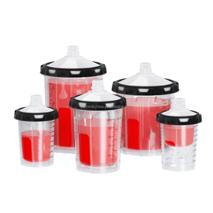 Disposable Spray Gun Upper Can 180ml No-clean Paint Mixing Plastic Cup with Scale