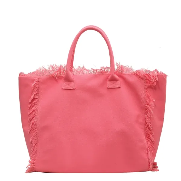 Bolso de lona de mensajero para mujer de gran capacidad grueso con estilo personalizado a la moda con asas y parte inferior resistentes