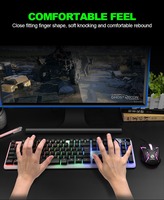 Teclado y Ratón con Cable Ultrafinos Retroiluminados LED para Juegos y Multimedia, Teclado y Ratón con Cable RGB para Oficina en Casa - En Stock