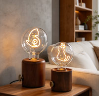 Ensemble de deux lampes de table sans fil noires, lampe de chevet LED, lampe de bureau pour la décoration de la chambre