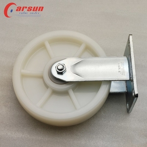 Rodízios industriais resistentes de 200mm Rolo de nylon com capacidade de carga 450KG Rodas do plutônio de 8 polegadas Rodízios industriais